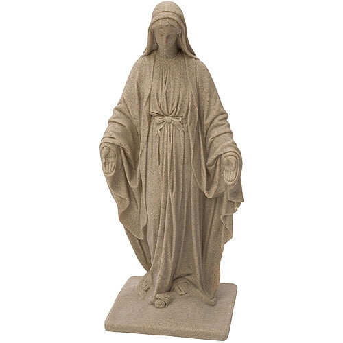 Virgin Mary Statue 34" Religious Garden Sculpture Resin Lightweight Home Decor 