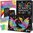 thumbnail image 1 of Set de manualidades con papel rascado ZMLM Rainbow Magic, paquete de 2 unidades para niñas, 1 of 6
