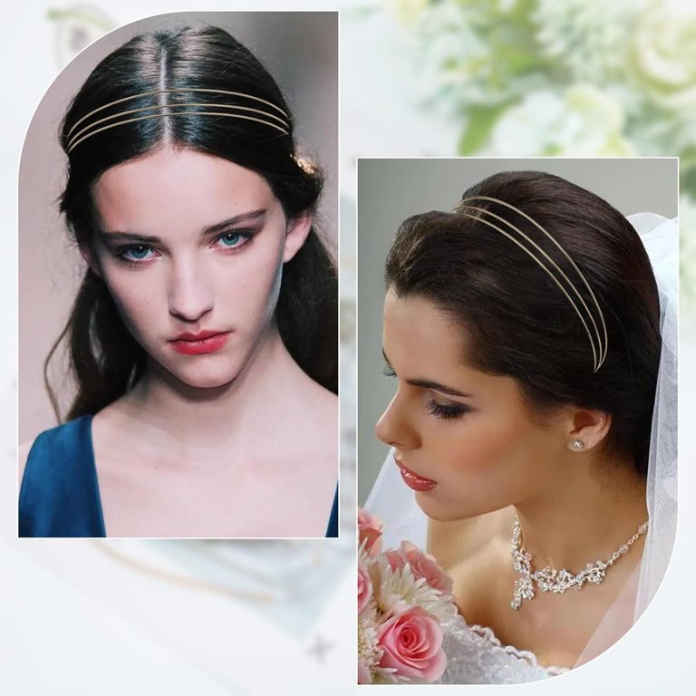 2 Style Elastic Metal Hairband 137-138x119mm Metal Thin  display picture 3