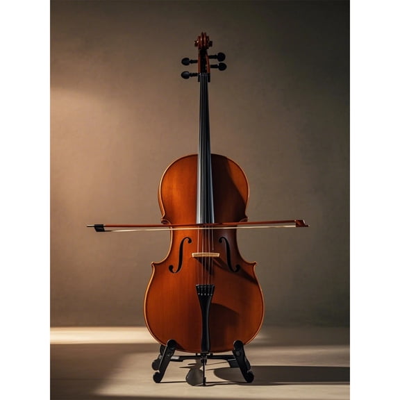 Cello Musical Instrument Diamond Dots Painting DIY Kits 5D Diamond Art Full Round Drill Beads by Number Stitch Handmade Arts and Crafts for Living Room Home Wall Decor 12x16 inch / 30x40cm