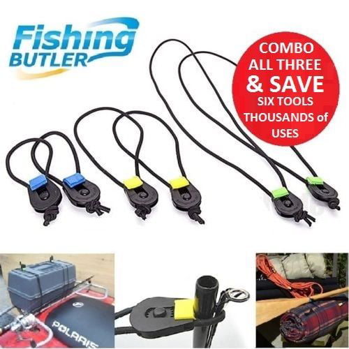 Fishing Butler - The Ultimate Tie Down, Bungee, Strap - In Three Sizes for  Hundreds of Uses