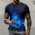 thumbnail image 2 of LYXSSBYX Big and Tall Mens Shirts Short Sleeves Clearance Casual Men's Sky Print T Shirt Tee Graphic Tee Outdoor Daily Vacation Short Sleeve Crew Neck Shirt Spring Fall Clothing Apparel, 2 of 6