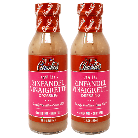 Christie's Zinfandel Vinaigrette Salad Dressing 12oz (Pack of 2)