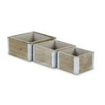 thumbnail image 5 of Contemporary Home Living Set of 3 Brown Handcrafted Rectangular Storage Crates 8.75", 5 of 7