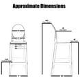 thumbnail image 3 of 2xhome Set of 4 30" Seat Height White Contemporary Modern Glam Barstool Modern Side Chairs Molded Plastic Bar Stool Counter Accent Lounge No Arms Kitchen With Back, 3 of 6