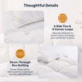 thumbnail image 4 of Unikome Heavyweight Goose Down Feather Fiber Comforter, Natural Fill Warm Quilted Duvet Insert, Baffle Box Design, Soft Quiet Fabric, King 106 x 90 in, White, 4 of 9