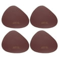thumbnail image 1 of 4 Piezas de Posavasos de Cuero, Posavasos Irregulares para Mesa de Café, Regalos de Inauguración de Casa (5.3 x 4.3 Pulgadas, Rojo Vino), 1 of 7