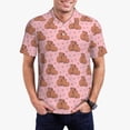 thumbnail image 1 of Balery Heart Capybara Camisa Polo de Hombre con Estampado, de Manga Corta y Tejido Medio, Camisa Tipo Golf Polo-Medium, 1 of 6
