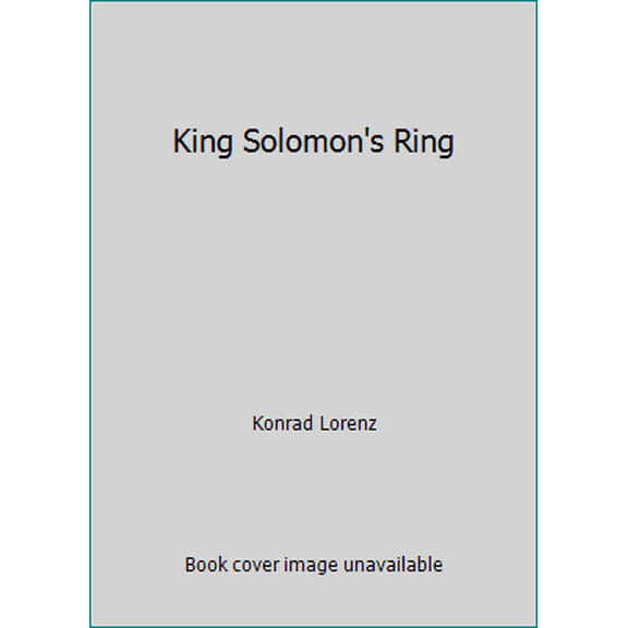 Pre-Owned King Solomon's Ring (Paperback) 0061319767 9780061319761