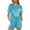 Sky Blue, variant on Maean Women's Two Piece Outfits Short Sleeve Shirts and Drawstring High Waist Shorts Gradient Color Lounge Sets