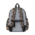 thumbnail image 3 of Highland Cow and Flower Print Cute School Backpack with Padded Back and Adjustable Shoulder Straps 13.4"x11"x4.7", 3 of 5