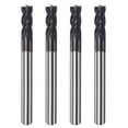 thumbnail image 1 of 4uds Cuadrado Extremo Molinos 3/16" Corte Diámetro HRC 60 4 Flautas AlTiN Recubrimiento Tungsteno Acero Carburo fresadora taladro para Endurecidos Aceros, 1 of 5