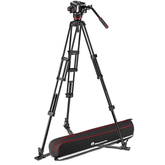 Manfrotto MVT502AM 3-Section Aluminum Twin Leg Video Tripod with