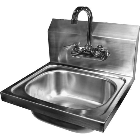 Shs W 1615 Durasteel Stainless Steel Hand Sink Wall Mount Nsf Approved With No Lead Faucet And Strainer