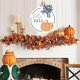 thumbnail image 4 of Ganfancp Fall Wooden Door Sign New Wall Decor Maple Leaf Round Living Room Bedroom Wooden Ofertas Flash Liquidación Listado X1, 4 of 6