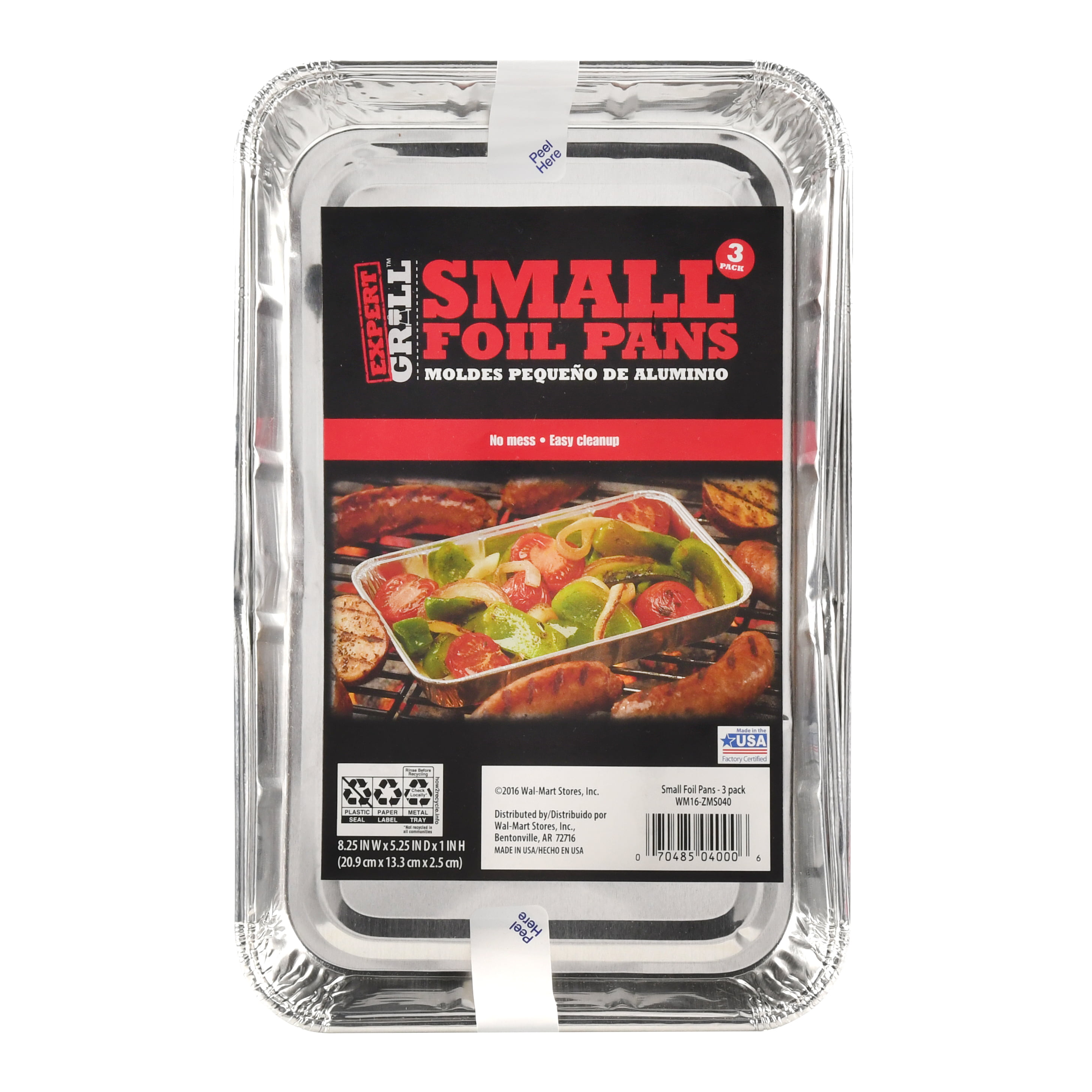 3 Count Details about   Expert Grill Small Foil Pans 