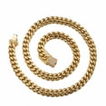 thumbnail image 4 of 8/10/12/14/16/18mm Trendy 316L Stainless Steel Gold Color Miami Cuban Curb Link Chain Men Women Necklace 7-40", 4 of 6