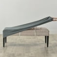 thumbnail image 5 of ATJIA Dining Bench Cover Velvet Thick Stretchable Seat Protector Rectangle Stool Slipcover for Living Room Bedroom Kitchen, 5 of 9