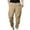 Khaki, variant on Mens Cargo Pants Drawstring Casual Hiking Pants Joggers Athletic Trousers Solid Pocket Waist Drawstring Regular Pants Yellow