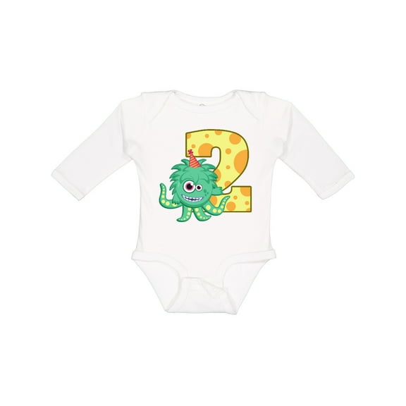 Inktastic 2nd Birthday Monster Boys or Girls Long Sleeve Baby Bodysuit