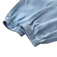 thumbnail image 6 of HXWCHs Women's Summer Casual High Waist Loose Fit Cropped Ankle Tapered Comfortable Stretchy Silk Feel Jeans for Everyday Wear XL Light Blue, 6 of 6