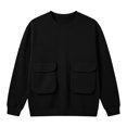 thumbnail image 7 of Horkkom Crewneck Sweatshirt Men Long Sleeve Work Casual Shirts Oversized Loose Sweatshirts with Pockets XL, 7 of 7
