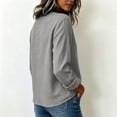 thumbnail image 5 of NominalSnugCotton Linen Button down Shirts for Women Dressy Casual V Neck Long Sleeve Lightweight Work Blouses Shirts, 5 of 8