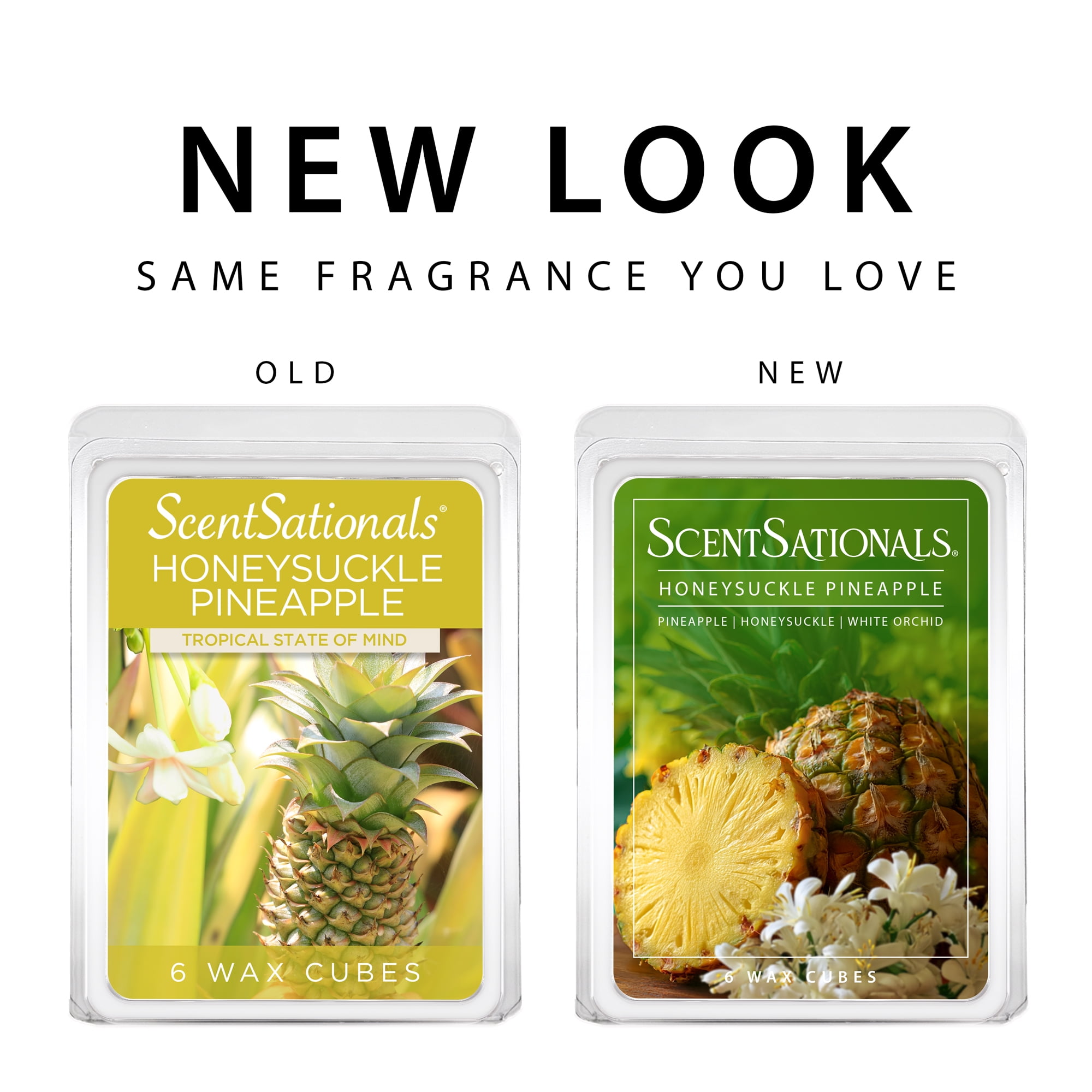 (5 pack) Honeysuckle Pineapple Scented Wax Melts, Scentsationals, 5 oz