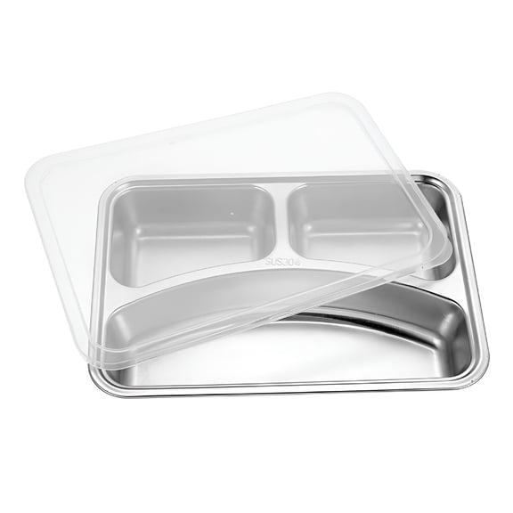 ACDANC Stainless Steel Baby Plates with Lids and Divided Sections