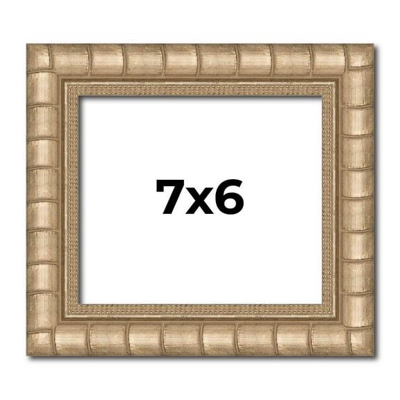 7x6 Frame Silver Real Wood Picture Frame Width 1.5 inches | Interior Frame Depth 0.5 inches |