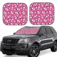 thumbnail image 6 of Kdxio Love Dog Print 2-Piece Sun Shade Front Windshield - Foldable Car Front Window Sunshades for Most Sedans SUV Truck, 6 of 6