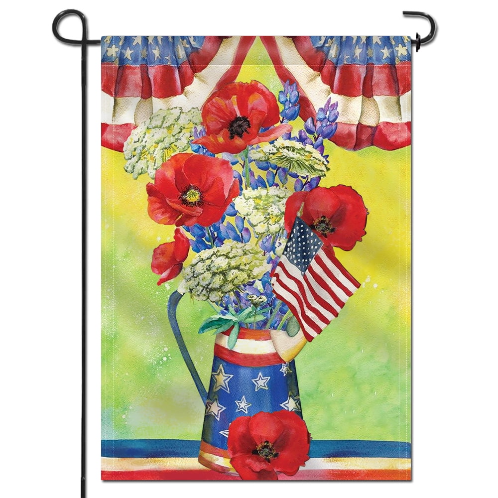 ANLEY [Double Sided] Premium Garden Flag, July 4th Summer ...
