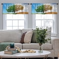 thumbnail image 4 of LALILO Kitchen Curtain Valance Tree Summer And Autumn Tree Rod Pocket Window Curtain 52"x 18" Set of 2, 4 of 5