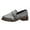 Grey, variant on Ladies Fashion Solid Color Flock Shallow Comfort Belt Buckle Heel Casual Shoes Loafers for Women Penny Loafers Women's Loafers & Slip-ons Ladies Flats Shoes Business Casual Shoes