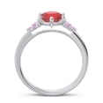 thumbnail image 4 of 2.15 Carat Round Cut Red Ruby & Pink Sapphire Gemstone New Wedding Ring for Ladies Solid 18K White Gold Size 10.5 by Diamond-Capitals, 4 of 7
