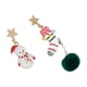 thumbnail image 1 of Pendientes navideños colgantes dulces, creativos y bonitos, joyería de botón con diseño de dibujos animados para cumpleaños, Navidad y fiestas. calcetines blancos, 1 of 8