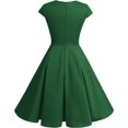 thumbnail image 2 of SURJDE Femmes 1950 Vintage Élégant Cocktail Partie une Ligne de Robes de Bal, 2 of 7