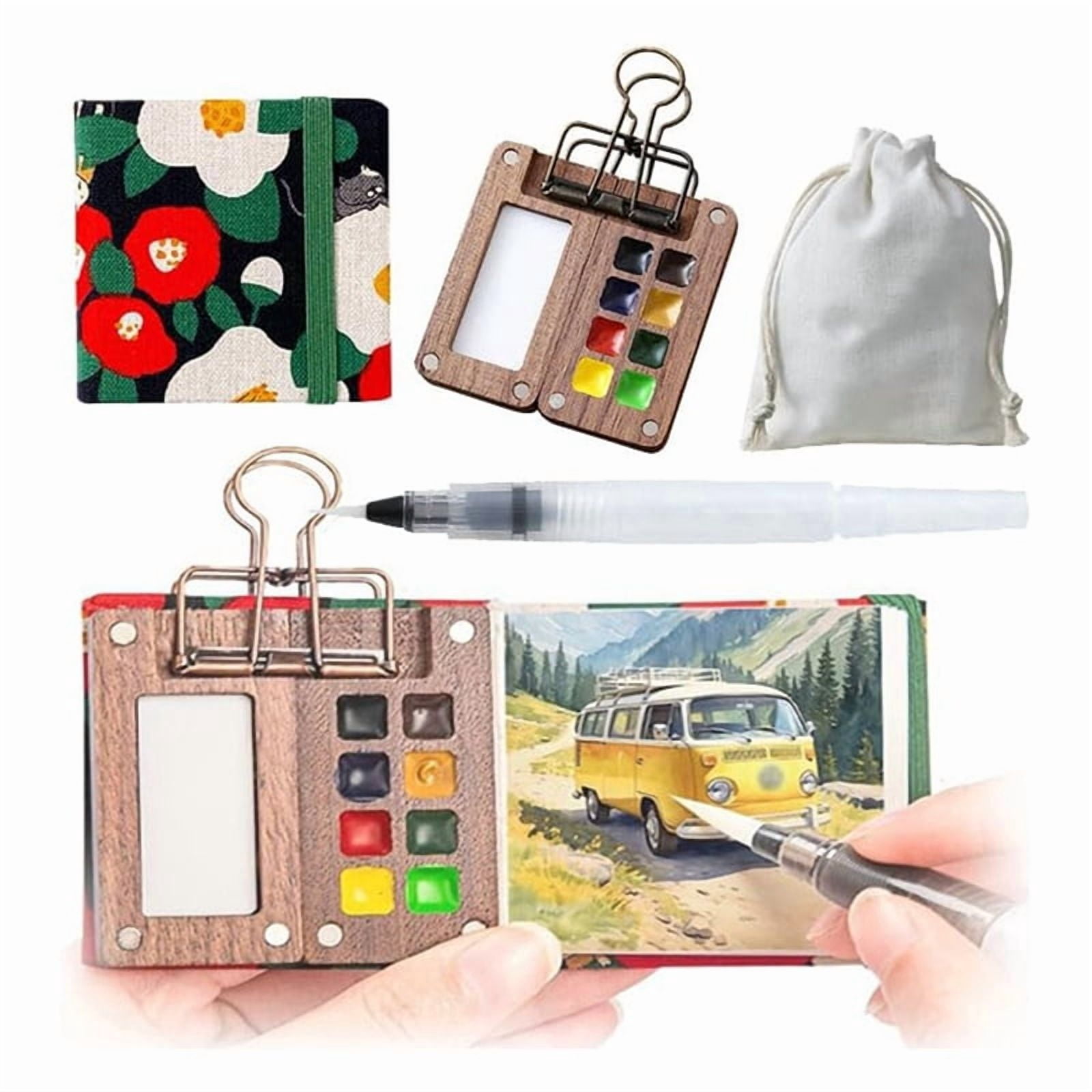 2X Travel Paint Palette, Mini Watercolor Paint Set, Portable Paint Palette for Travel, Watercolor Paint Palette