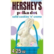 Hershey's Cookies 'n' Creme Polka Dot Bunny Easter Candy, Gift Box 4.25 oz