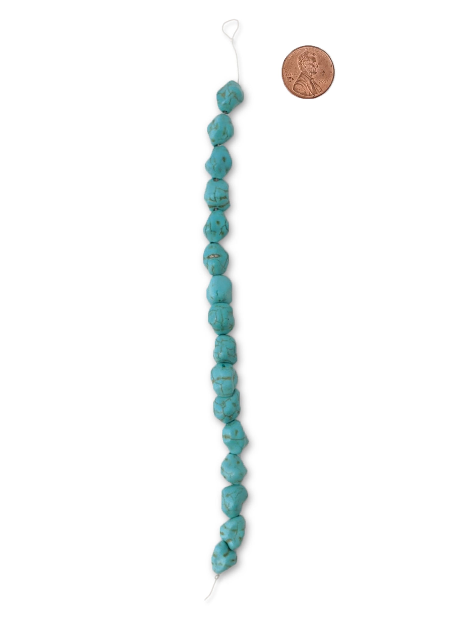 (3 pack) Blue Moon Beads Turquoise Stone Nougat Bead Strand for DIY Jewelry, 7 in – Unisex, Adult, 1 Piece