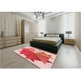 thumbnail image 4 of Ahgly Company Indoor Square Patterned Flamingo Pink Area Rugs, 6' Square, 4 of 6