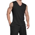 thumbnail image 1 of pstuiky Camisetas sin mangas para hombre, Traje deportivo y de ocio de manga corta con cuello redondo para hombre. Camisas de hombre xxl, 1 of 7