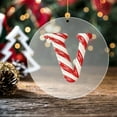 thumbnail image 3 of Xecvkr Alphabet Candy Cane Ornament Christmas Letter Tree Pendant Acrylic Red Santa Hat Decorative Holiday Hanging DIY Gift 2D 10cm 1pc, 3 of 5