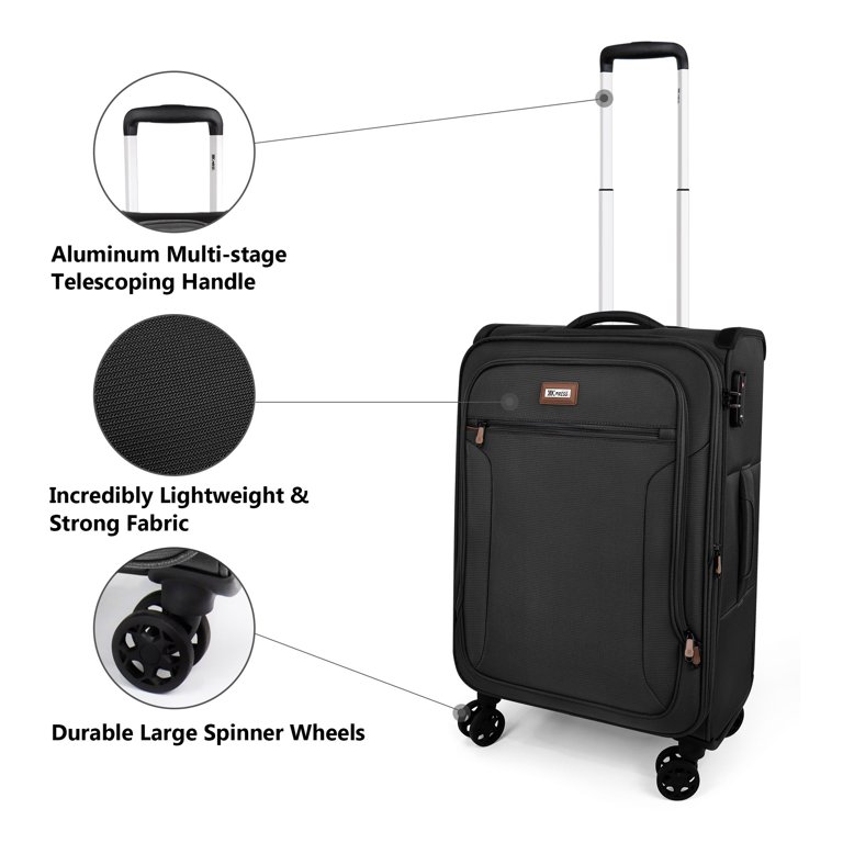 ガルシア 20 inch Softside Carry-on Luggage for Airplane Expandable Spinner
