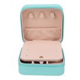 thumbnail image 1 of Joyero De Viaje Joyero De Cuero PU Organizador De Joyas Con Espejo 6 Rollos De Anillos 3 Ganchos Para Collares 4 Compartimentos Divisores Extraíbles Para Regalo De Mujer, 1 of 7