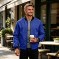 thumbnail image 4 of Mens Lightweight Bomber Jacket Causal Windbreaker Zip Up Fall Coat Sports Shell Jacket Outdoor Coat Zipper Spring Fall Bomber Jackets, 4 of 6