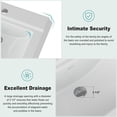 thumbnail image 3 of EastVita Rectangular Pedestal Sink 26 Inch by 21 Inch White Ceramic with Overflow and One Faucet Hole, 3 of 8