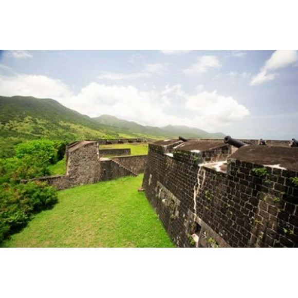 Brimstone Hill Fortress, Built 1690-1790, St Kitts, Caribbean Poster Print by Greg Johnston (26 x 18)