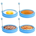 thumbnail image 1 of Anillos de silicona para huevos, anillos para cocinar huevos de calidad alimentaria, molde antiadherente para huevos fritos, panecillos para desayuno, molde para McMuffin de huevo (paquete, 1 of 5
