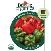 Burpee Organic California Wonder Sweet Pepper Vegetable Seed, 1-Pack